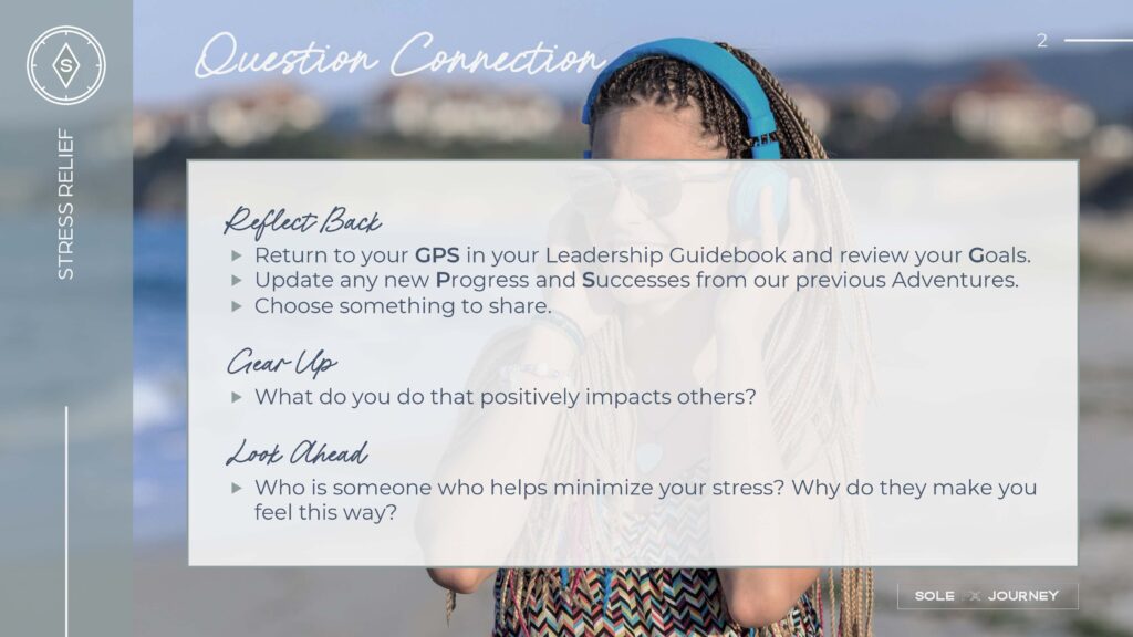 L.E.A.D. steps slide from an Adventure presentation