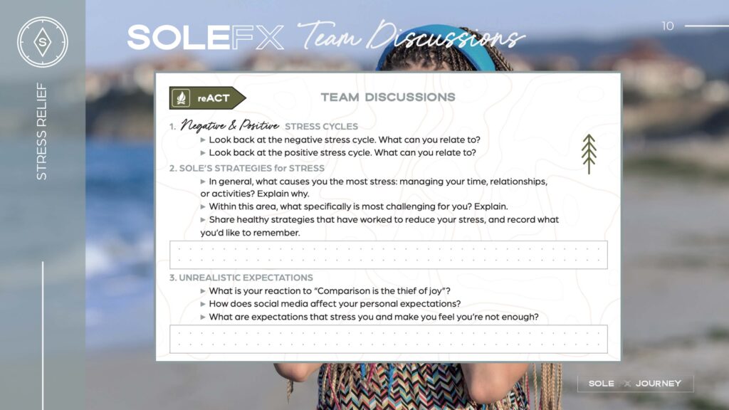 REACT team discussion slide from an Adventure presentation
